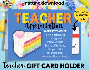 Teacher Appreciation Gift Card Holder, Teacher Appreciation Week, Gift Card Holder for Teacher, Teacher Gift. Thank you gift card holder,