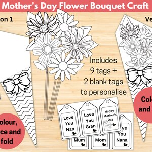 Attività da colorare per la festa della mamma, biglietto da colorare per la festa della mamma, artigianato per la festa della mamma in classe, attività da colorare per bambini per mamma, nonna, nonna,