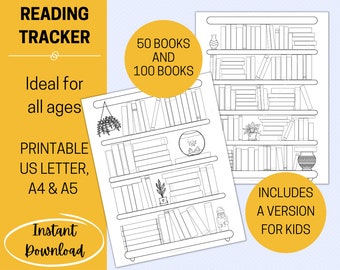 Reading Challenge Tracker, Printable Reading Record, Bookshelf Tracker, Reading Log, Book Challenge, Home Reading, Kids Reading Challenge,