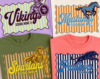 カスタムマスコットスクールスピリットPNG、パーソナライズされたチームデザイン（デジタルダウンロード）