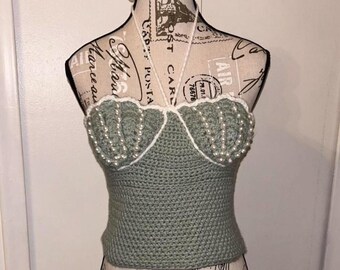 Seashell halter top