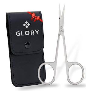 Fine Sharp Point Stainless Steel Beauty Scissors, Eyebrow & Cuticle Trimmer, 4 Inches