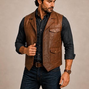 Biker vest with side lace-up adjustable fit