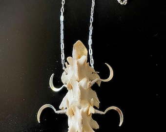 Vertebrae Necklace with Scythes and Citrine