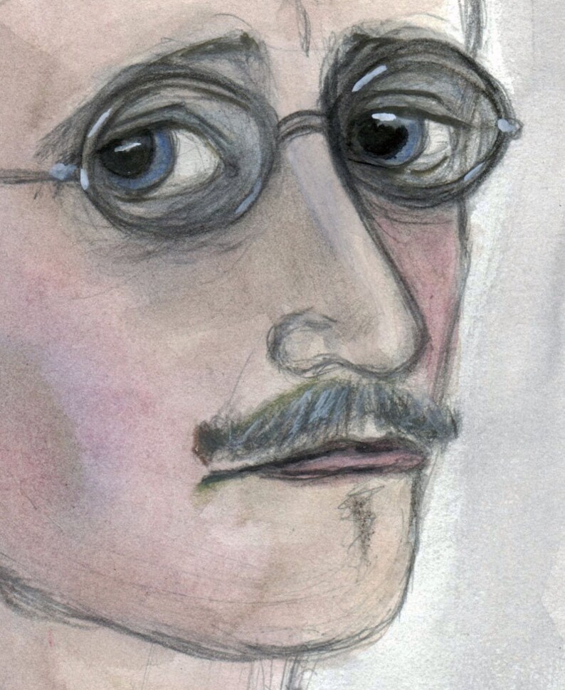 James Joyce Art Print Dubliners Writers Portrait 6x8 James - Etsy UK