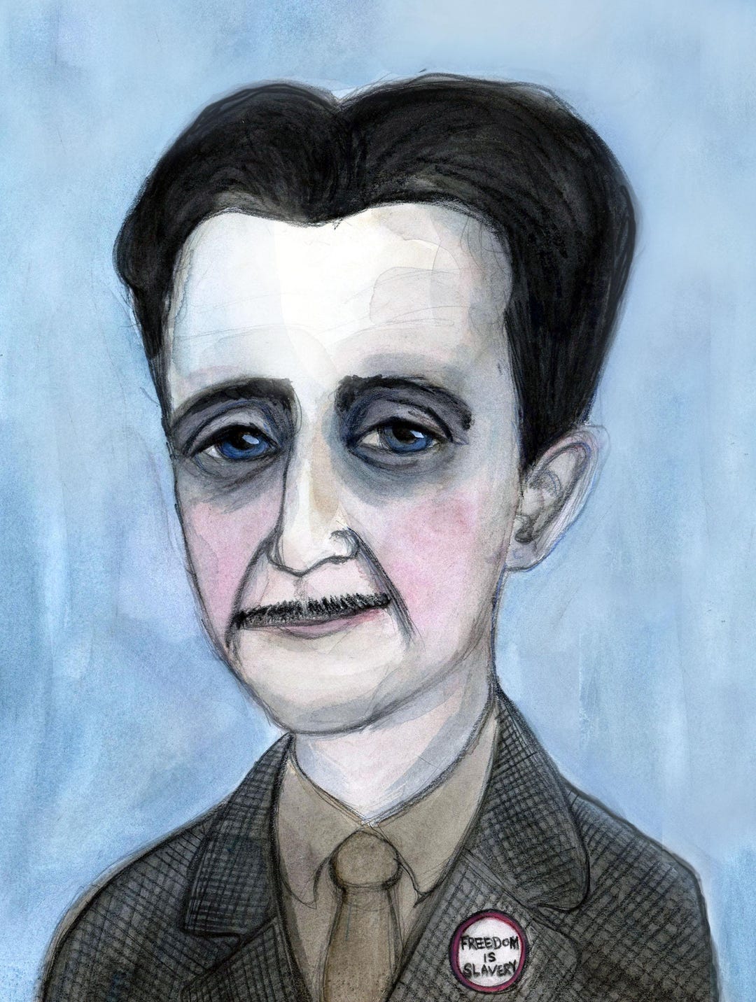 George R Owen George Orwell Art Print, Orwell Portrait, Writers Portrait (6x8) Writer ...