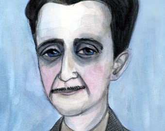 George Orwell Art Print: Limited Edition Portrait (6x8)