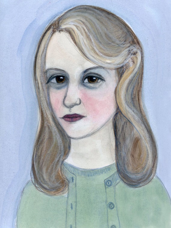 Sylvia Plath Art Print Literary Portrait 6x8 the Bell Jar - Etsy