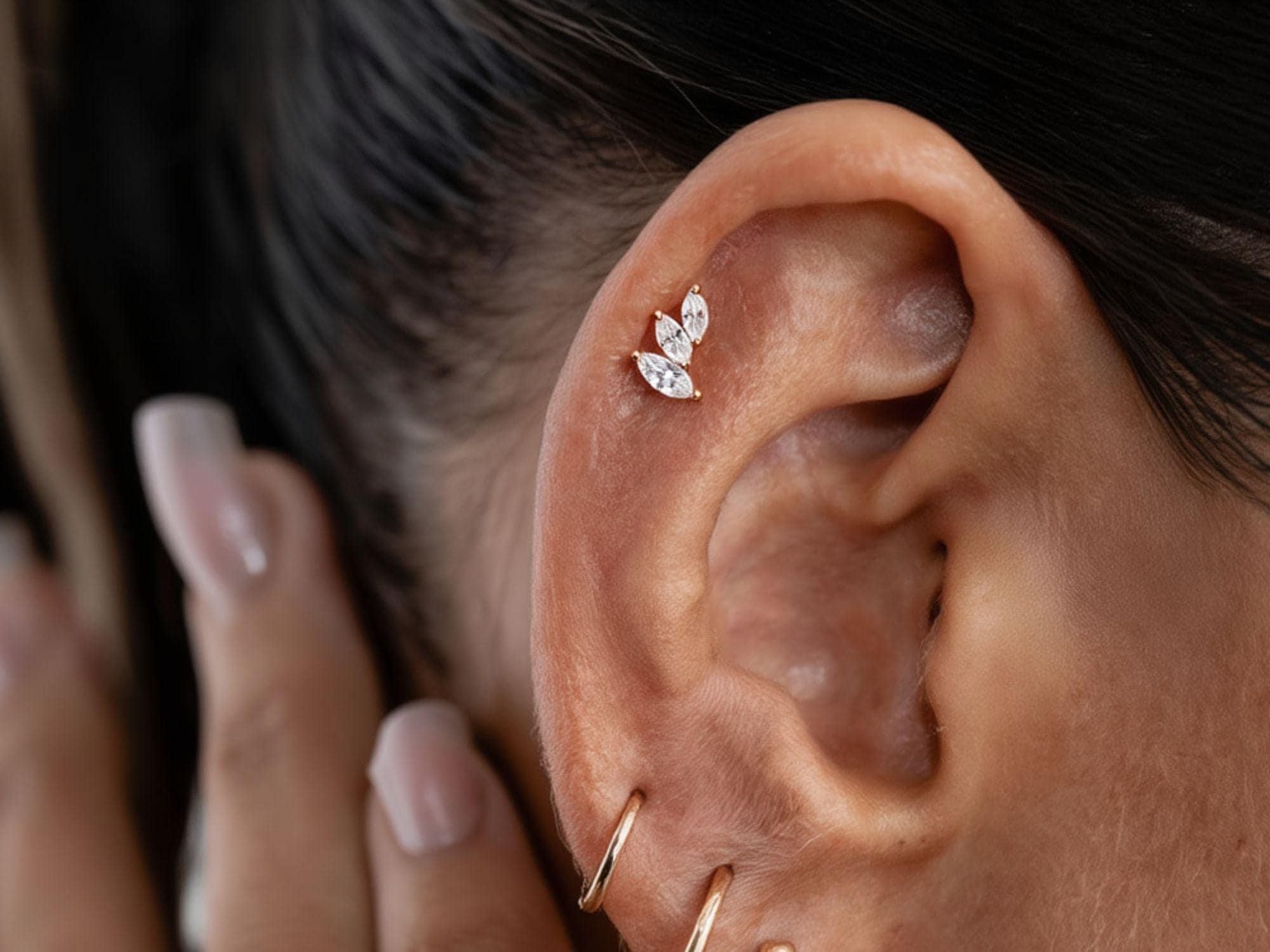 Set Di 3 Paia Di Orecchini In Argento 925 Con Perline, Zirconi E Sfere Da 3 Mm, Ipoallergenici, Per Donne E Ragazze - 4