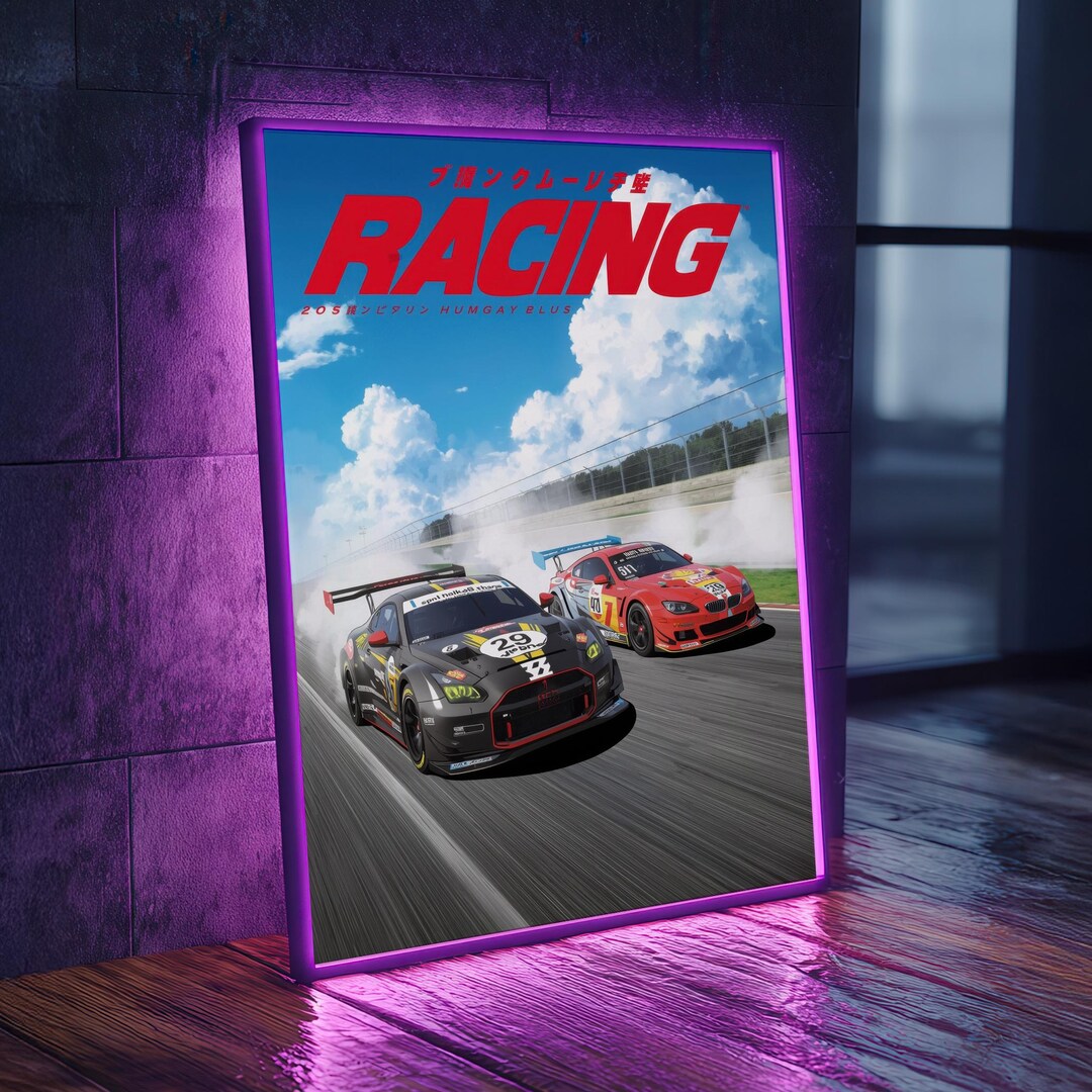 Anime Style Japanese Racing Magazine Cover - Vibrant Sports Cars ...