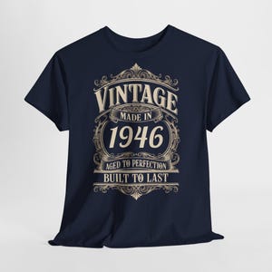 80-årsdagspresenter till honom - 80-årsdags-T-shirt - Present till morfar - Herr-T-shirt - 1946-skjorta - Pappa, morfar