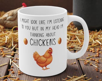 Funny Chicken Mug - Chicken Gifts - Animal Lover Gift - Hen Coffee Cup Present