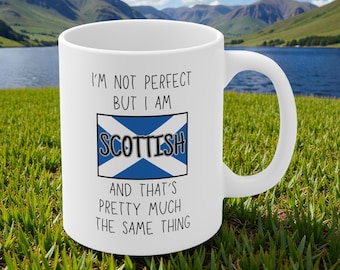 Funny Scottish Mug - Burns Night - Scottish Gifts - Scotland Flag Coffee Cup Present - Birthday - Christmas