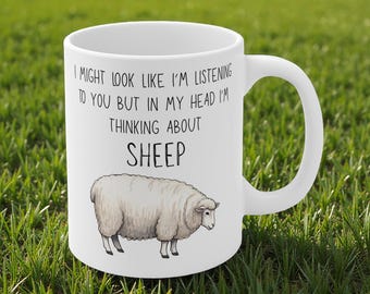 Funny Sheep Mug - Sheep Gift - Farm Animal Lover Gifts - Farmyard Coffee Cup Present