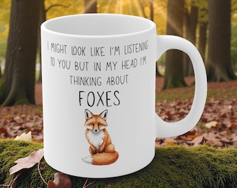 Funny Fox Mug - Gifts For Fox Lovers  – Foxes Animal Coffee Cup Present, Woodland, Nature