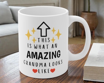 Grandma Mug Gift For Nanny, Granny, Grandparent Present For Grandmother From Grandkids,