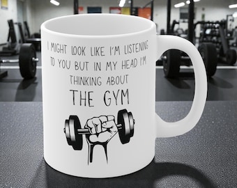 Funny Gym Mug - Gym Gifts Coffee Cup - Workout Motivation - Fitness Lover - Bodybuilder Weightlifter Present