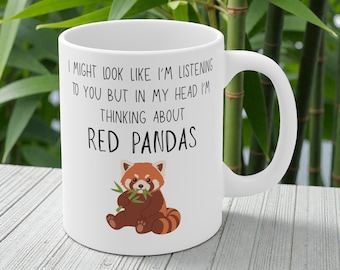 Taza divertida de panda rojo - Regalo de panda rojo - Regalo para amantes de los animales - Taza de café con temática de vida silvestre