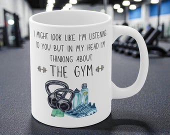 Taza divertida para gimnasio, regalo para amantes del gimnasio, regalo para adictos al gimnasio, taza de café con chiste sobre fitness
