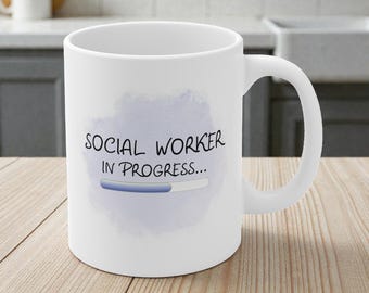 Taza de Trabajador Social – Divertida taza de café de regalo para estudiantes que trabajan en el ámbito social