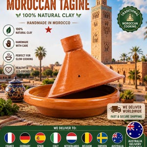 Handmade Moroccan Cooking  Terracotta Tagine 20 cm