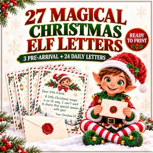 27 bokstäver - Jultomte-kit, pre-ankomst och dagligt decemberbokstäverset