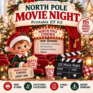 North Pole Movie Night Printable Elf Kit: Elf Props & Accessories
