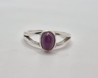 Oval Ruby Ring - 925 Sterling Silver, Handmade July Birthstone