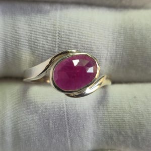 Oval Ruby Sterling Silver Ring – July Birthstone Jewelry