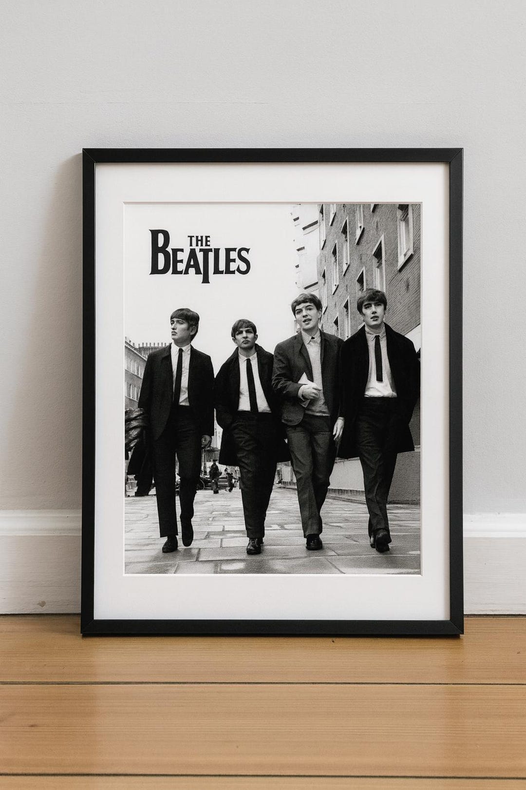 Vintage the Beatles Poster – Classic Black & White Photo – Gift