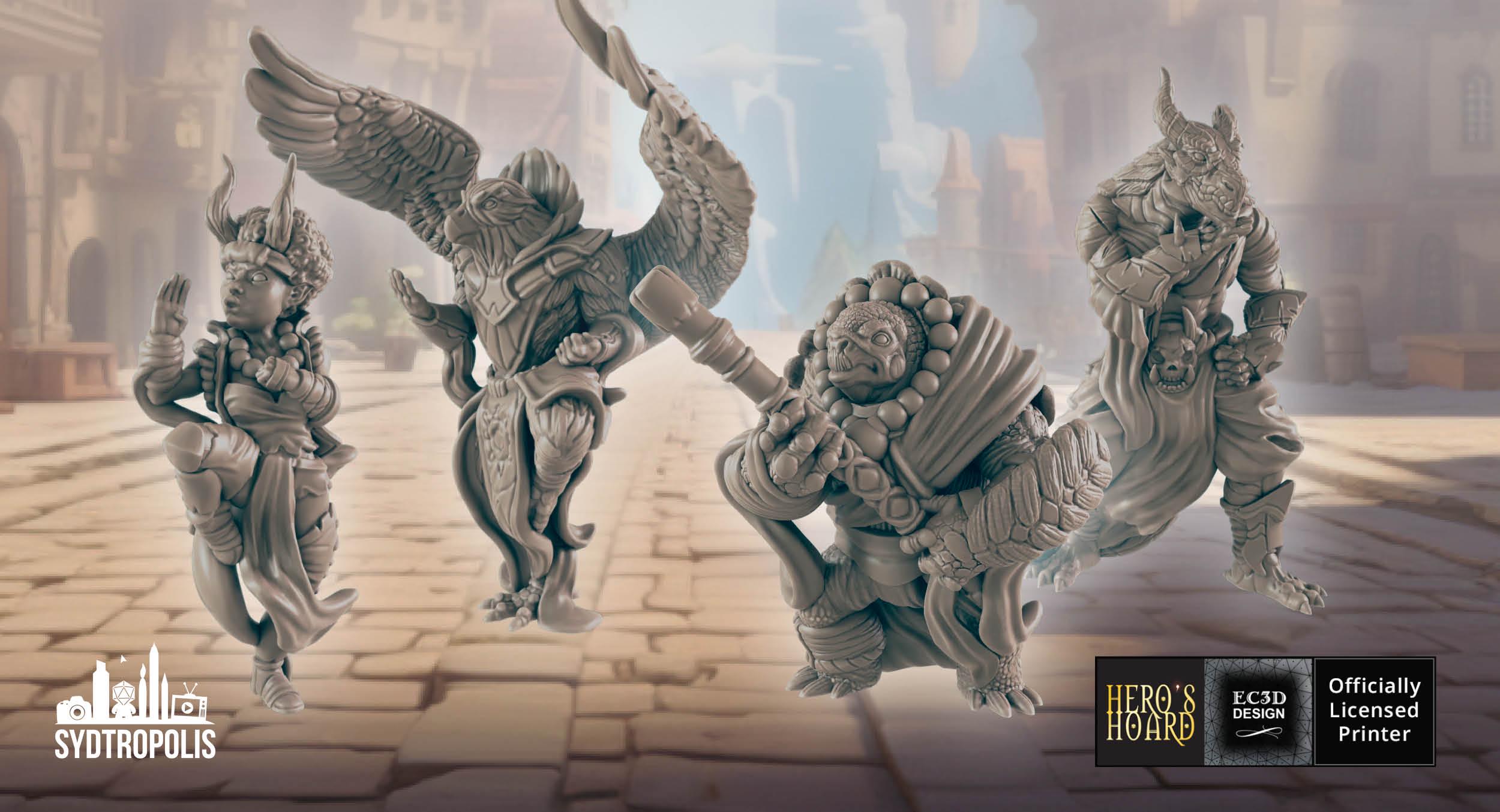 Turtlekin Monks (birdkin, Demonkin, Dragonkin, Turtlekin) - Everyday Heroes - 3D ...