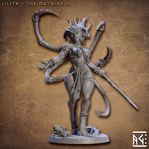 Lilith the Matriarch - The Demon King Spawn Beauty Miniature - 3D Printed Artisan Guild Model