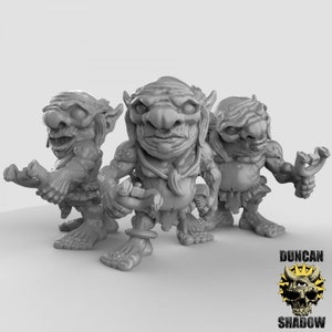 Xvarts w Slingshots - 3D Printed Duncan Shadow Louca Miniatures