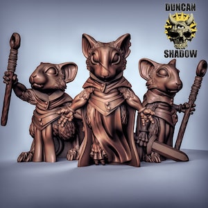 Mousle (Mousling) Sorcerers - 3D Printed Duncan Shadow Louca Miniatures