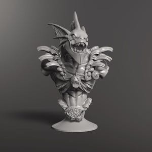 Mirmodon (fishfolk) Bust - 3D Printed Artisan Guild Model