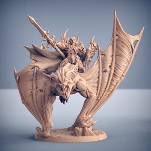 Bloodhunter (Dire Bat) w Optional Drakenmir, Vampire Lord Miniatures - 3D Printed Artisan Guild Models