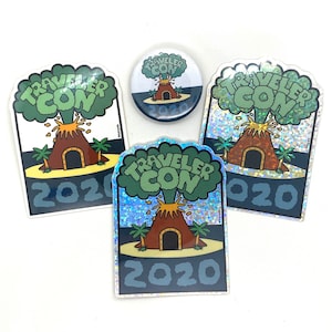 Traveler Con Swag - Choices of Stickers & Button Pins