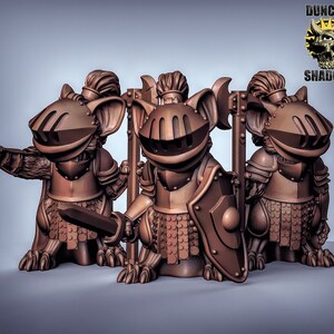 Mousle (Mousling) Knights - 3D Printed Duncan Shadow Louca Miniatures