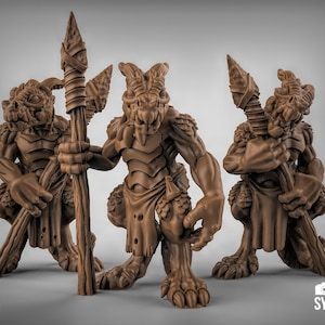 Kobolds with Spears Miniatures - 3D Printed  Duncan Shadow Louca Models