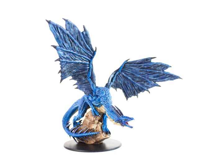 Young Blue Dragon Miniature Hand Painted Etsy