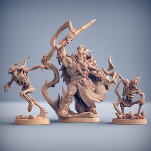 Kentargh Grotar, Frostmetal Clan Orc Necromancer Miniature - 3D Printed Artisan Guild Model
