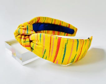 Colored Pencil Print Top Knot Headband | Art, Teacher, School Themed Accessory