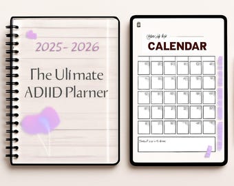 ADHD Digital Planner for GoodNotes | Focus Planner, Productivity Organizer, Brain Dump & Daily Schedule