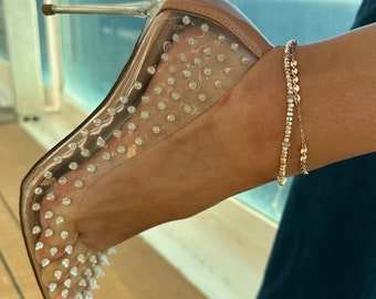 Beaded anklets/ Layering ankle jewelry