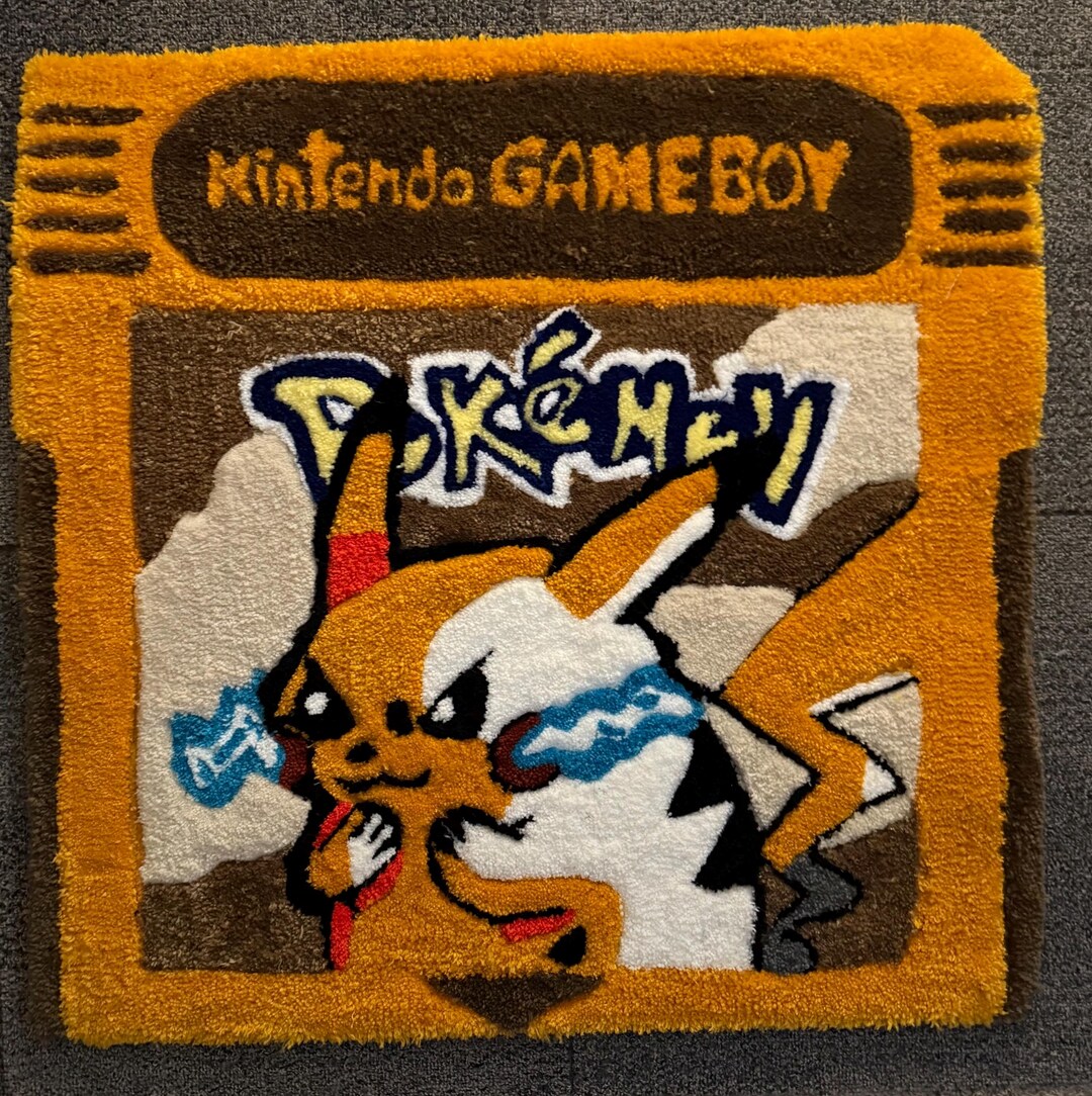 Pikachu Rug Crafting Custom Pokémon Pikachu Tufted Rug - Etsy