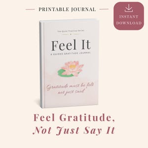 Utskrivbar tacksamhetsdagbok, arbetsbok för guidad självreflektion, mindfulnessdagbok i PDF-format, mini-återställning av tacksamhet, digital nedladdning av självvård