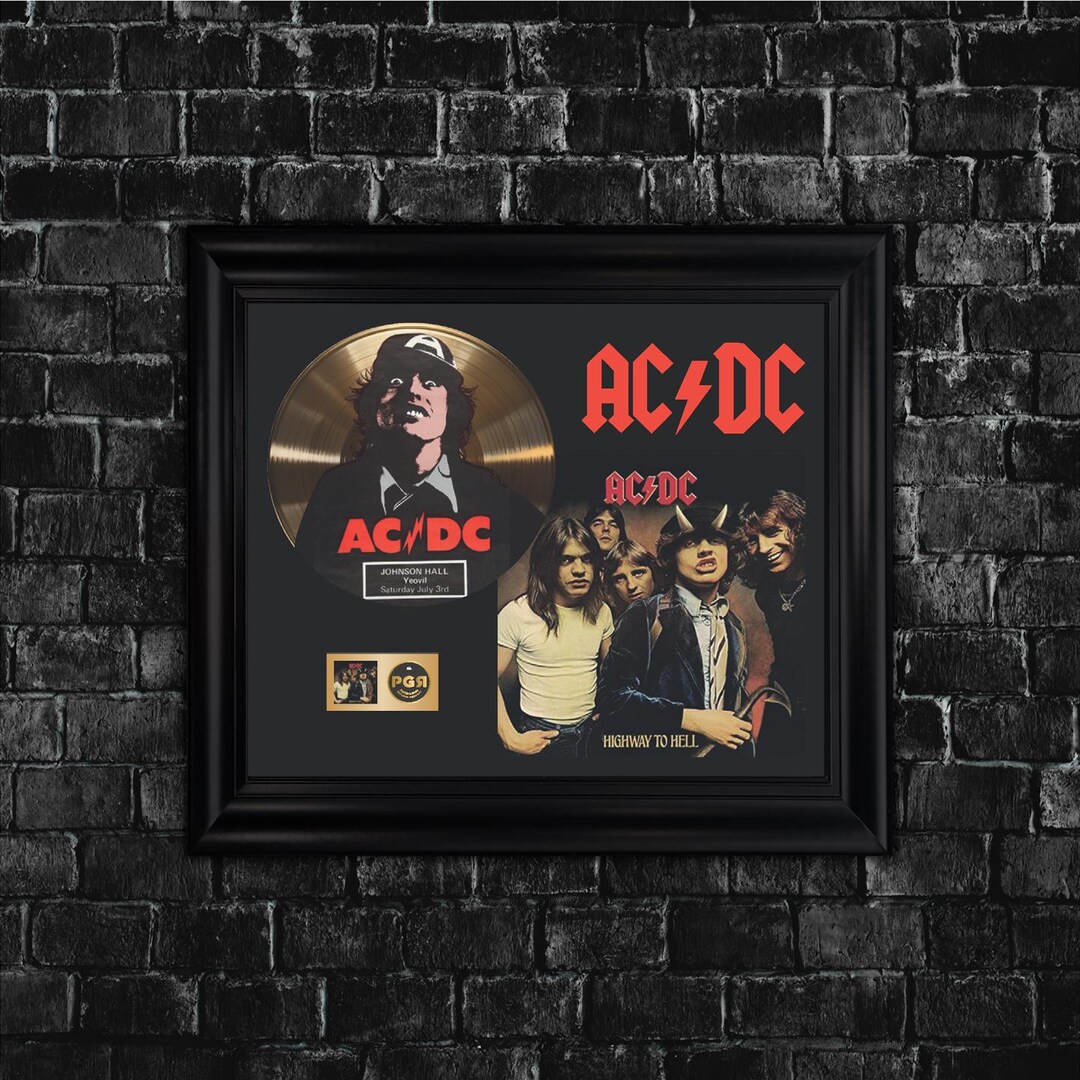AC/DC Gold Vinyl Record Wall Art – Highway to Hell Framed Display - Etsy