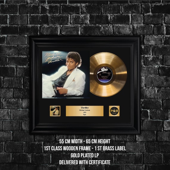 Michael Jackson Thriller Gold Vinyl Record – Handmade Music Room