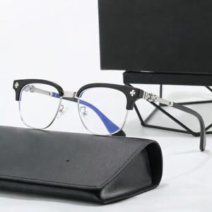 Monture de lunettes gothique croix fleur vintage Punk Optica lunettes cadeau pour lui/elle