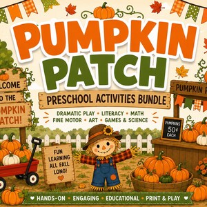 Pumpkin Patch Preschool Activities Bundle |
